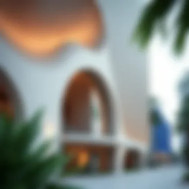 Innovative Design Elements in ادريس بوليفارد Architectural detail of a modern building on ادريس بوليفارد