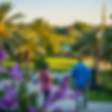 Scenic view of a lush park with people enjoying the outdoors