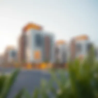 Modern architectural design of residential buildings in Al Furjan