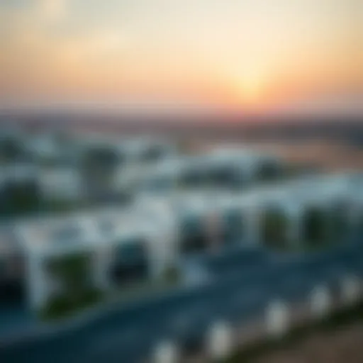 Aerial view of Al Furjan community showcasing modern architecture
