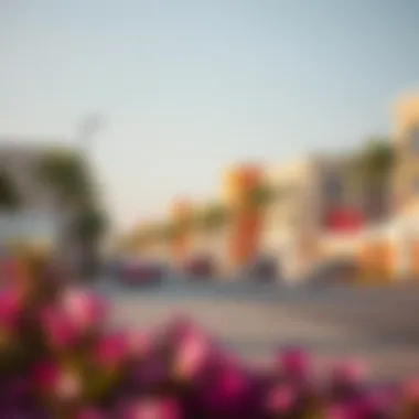 Vibrant streets and parks in Al Furjan neighborhood