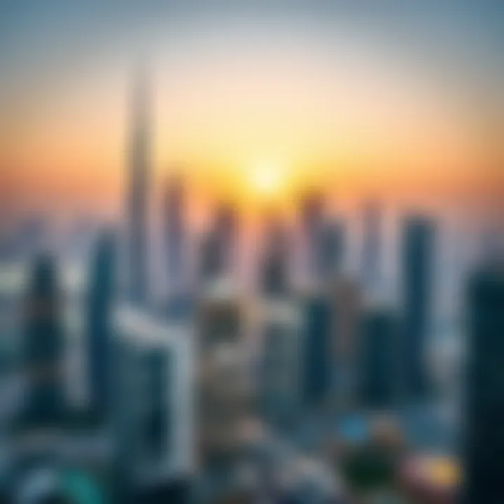 A panoramic view of Dubai's skyline showcasing luxury properties