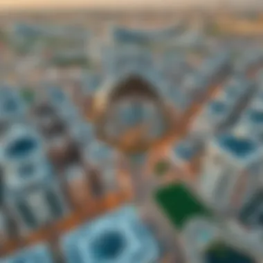 Aerial view of Al Thanyah Fifth highlighting the urban landscape