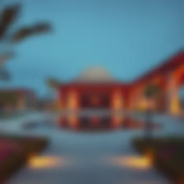 Architectural features of the park highlighting its design