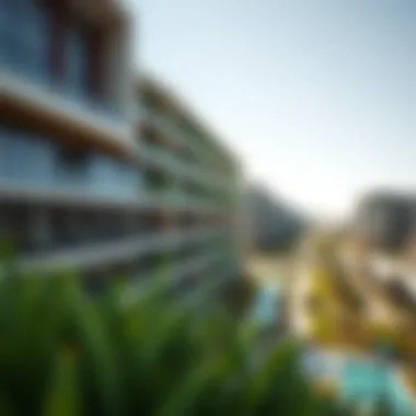 Modern Architecture in Al Warqa A panoramic view of Al Warqa showcasing its modern architecture and green spaces