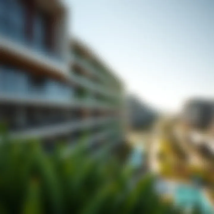 Modern Architecture in Al Warqa A panoramic view of Al Warqa showcasing its modern architecture and green spaces