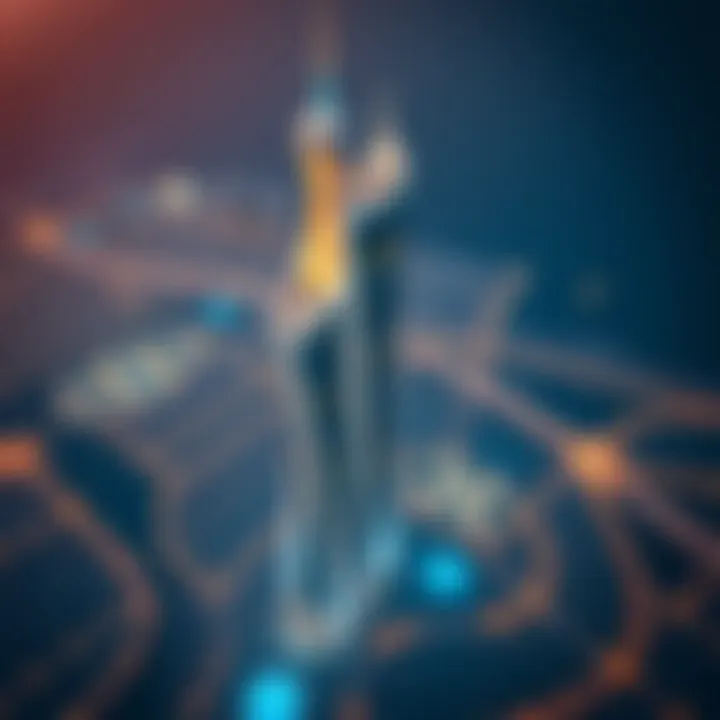 Aerial view of Al Yousifi Tower showcasing its modern architecture