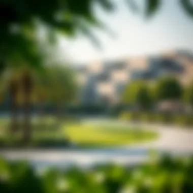 Community park in بني ياس شرق with vibrant greenery