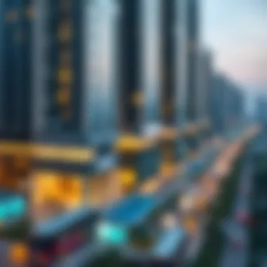 Map highlighting the strategic location of Bay Square Building Thirteen in Dubai