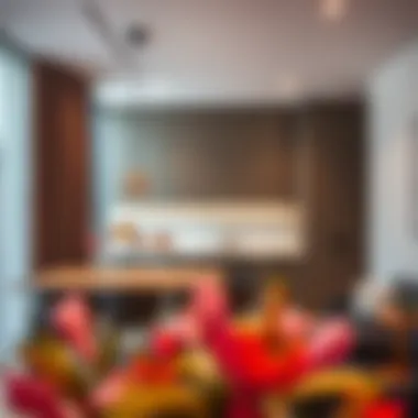 Stylish kitchen in a shared living space