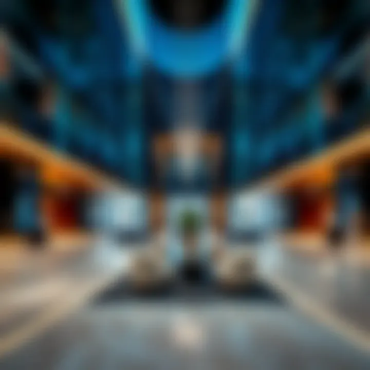 Elegant Lobby Design of Blue Tower Elegant interior design of Blue Tower's lobby