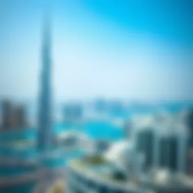Panoramic view of برج الثريا الخان in Dubai skyline