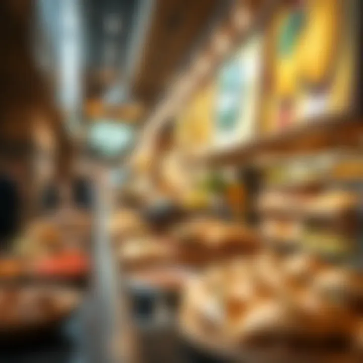 Diverse culinary offerings at Burjuman Spinneys, reflecting its vibrant food culture