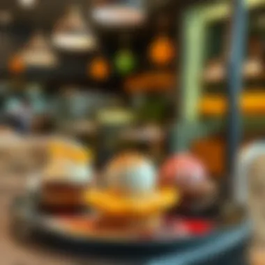 A unique dessert presentation from one of Al Karama's eateries