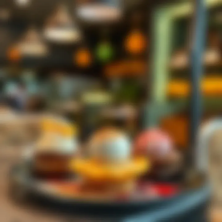 A unique dessert presentation from one of Al Karama's eateries