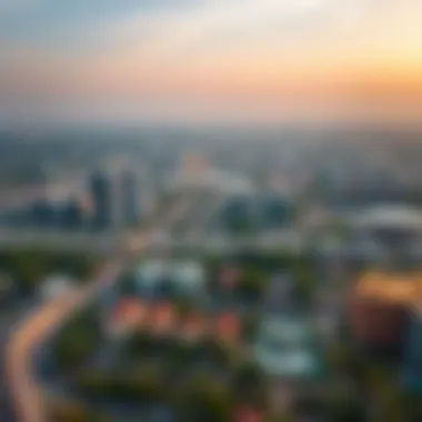 Panoramic view of the vibrant neighborhood surrounding Damac Altitude