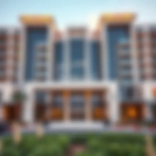 Modern Architectural Design of Damac Ghalia Facade of Damac Ghalia showcasing modern architectural design