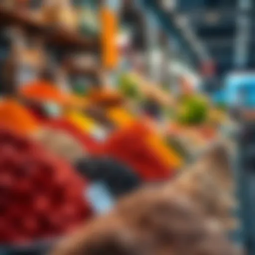 Colorful spices displayed in vibrant arrangements