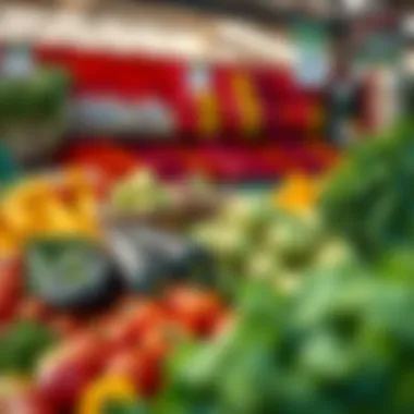 Vibrant fruits and vegetables reflecting local agriculture