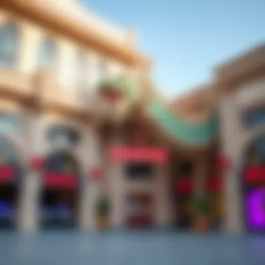 Architectural Features of Dragon Mart Architectural details highlighting the unique design of Dragon Mart