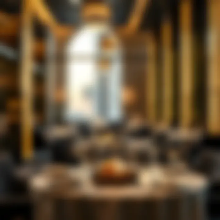 Luxurious dining setting with exquisite cuisine