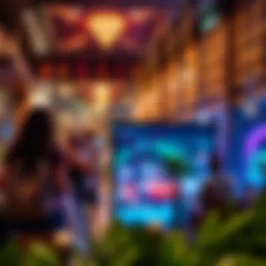 Dynamic Experiences for Visitors Vibrant atmosphere at Dubai Parks Hotel, illustrating guest experiences