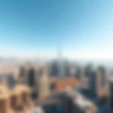 Aerial view of Dubai skyline showcasing real estate development