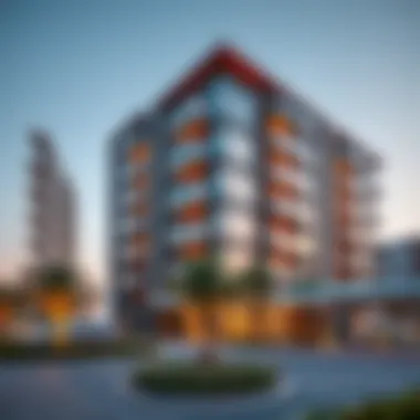 Architectural Elegance of Equiti Apartments Stunning architectural view of Equiti Apartments showcasing modern design