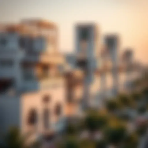 A panoramic view of اسكان زايد showcasing diverse housing structures