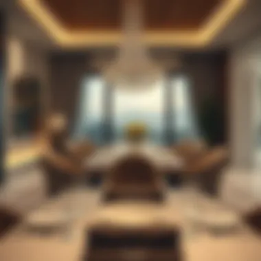 Elegant dining setup in a high-end accommodation