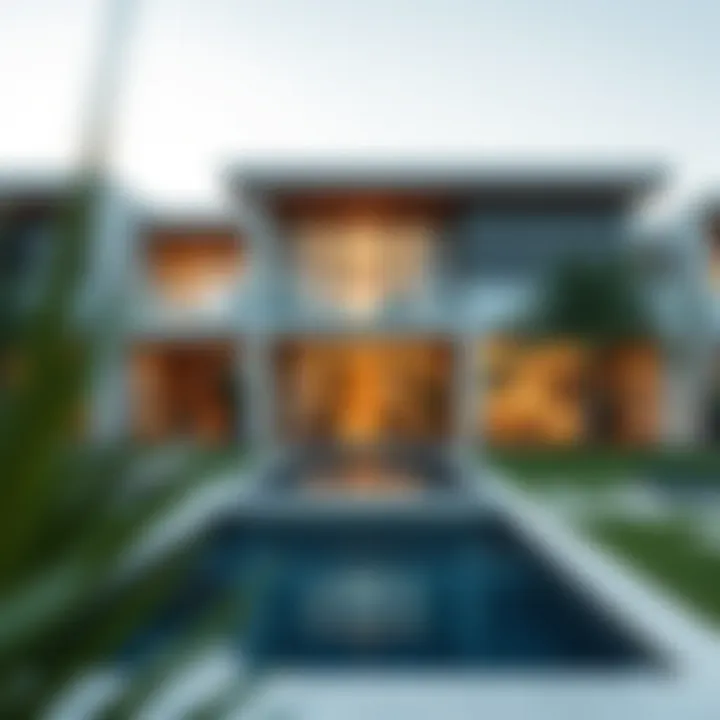 Modern architecture of an Everluxe property