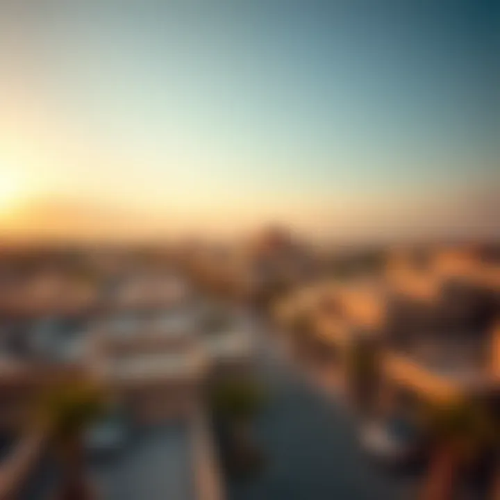 Aerial view of Fereej Al Ain showcasing its unique architecture