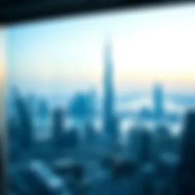 Stunning Dubai Skyline View from First Central Suites Stunning view of Dubai skyline from First Central Suites