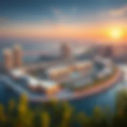 Aerial view of Gardenia Bay showcasing its strategic location