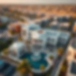 Aerial view of Hamriya showcasing its unique architecture