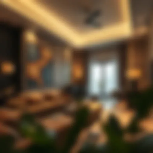 Luxurious hotel apartment interiors showcasing modern design