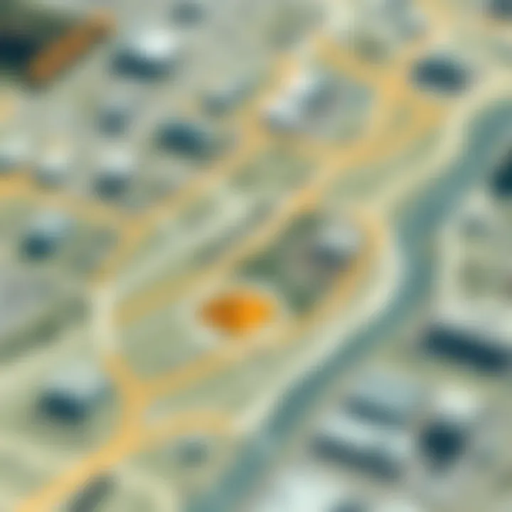 Map of Industrial Zone 4 indicating key areas for investment