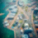 Aerial view of Jebel Ali showcasing the vibrant infrastructure and development