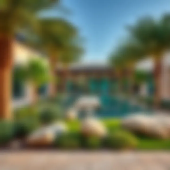 Lush landscaping and eco-friendly design elements at Keturah Resort