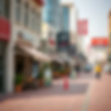 Vibrant Street Life in Khalidiya Vibrant street life in Khalidiya with local cafes and shops