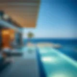 Luxurious beachfront view of منتجع كوت دازور دبي