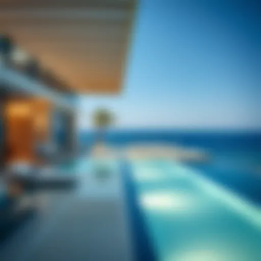 Luxurious beachfront view of منتجع كوت دازور دبي