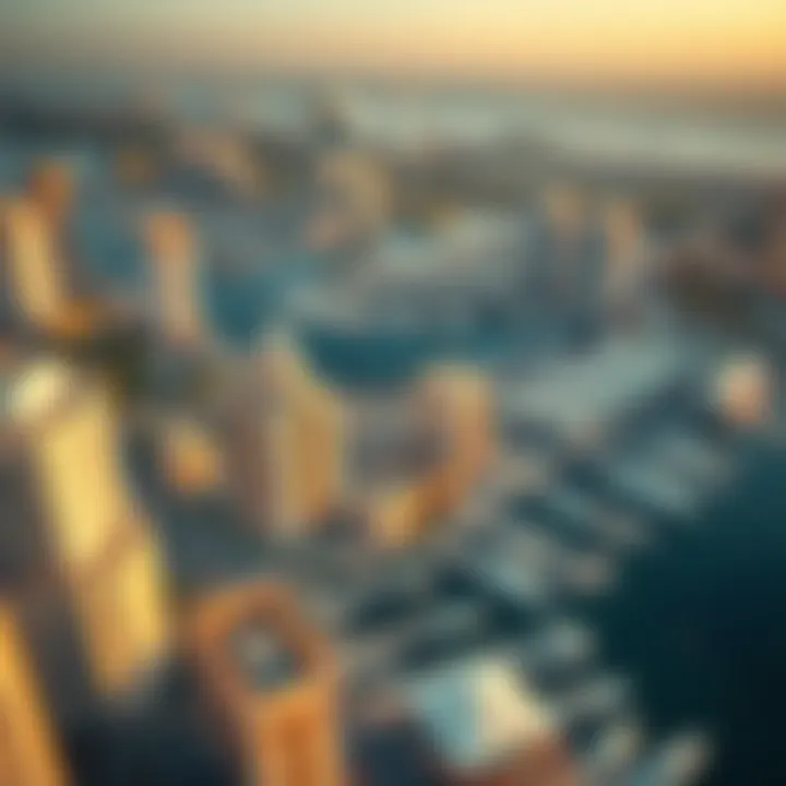 Aerial view of La Marina Dubai highlighting investment opportunities