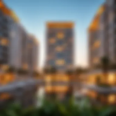 Luxurious marina residences with modern architecture