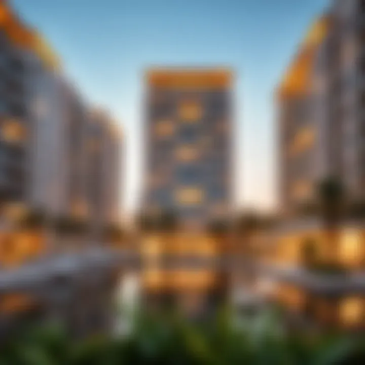 Luxurious marina residences with modern architecture