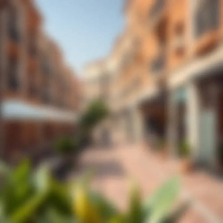 Trendy residential area with cafes and shops reflecting lifestyle choices