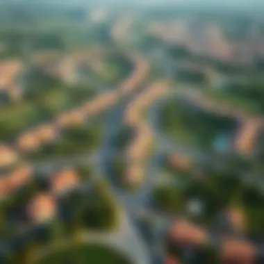 An aerial view of Malabar highlighting residential properties and green spaces