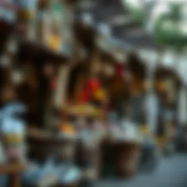 A close-up of a traditional market stall in Malabar with local goods