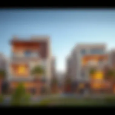 Modern residential buildings showcasing architecture in Nad Al Hamar