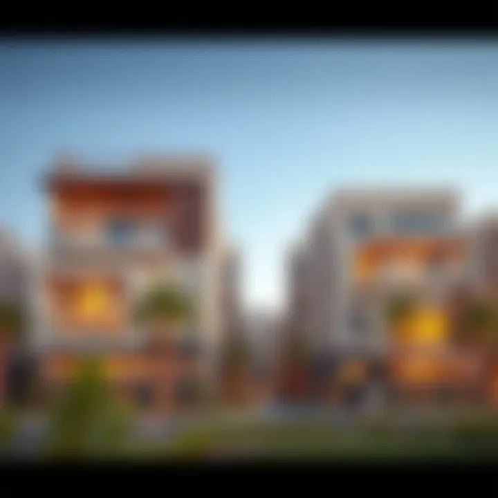 Modern residential buildings showcasing architecture in Nad Al Hamar
